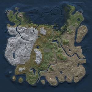 Thumbnail Rust Map: Procedural Map, Size: 4500, Seed: 2657777, 16 Monuments