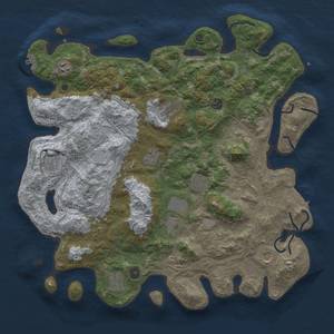 Thumbnail Rust Map: Procedural Map, Size: 4500, Seed: 2657777, 17 Monuments