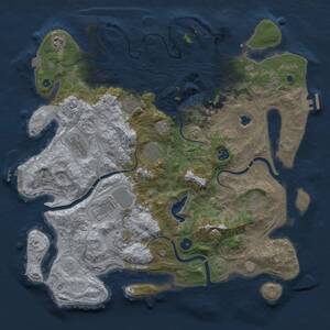 Thumbnail Rust Map: Procedural Map, Size: 4250, Seed: 966600251, 15 Monuments