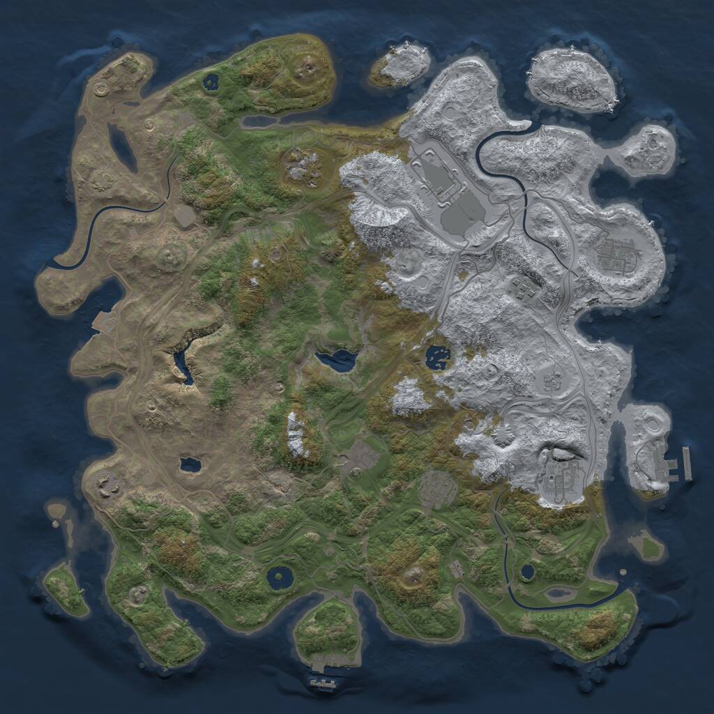 Rust Map: Procedural Map, Size: 4250, Seed: 1708988955, 15 Monuments