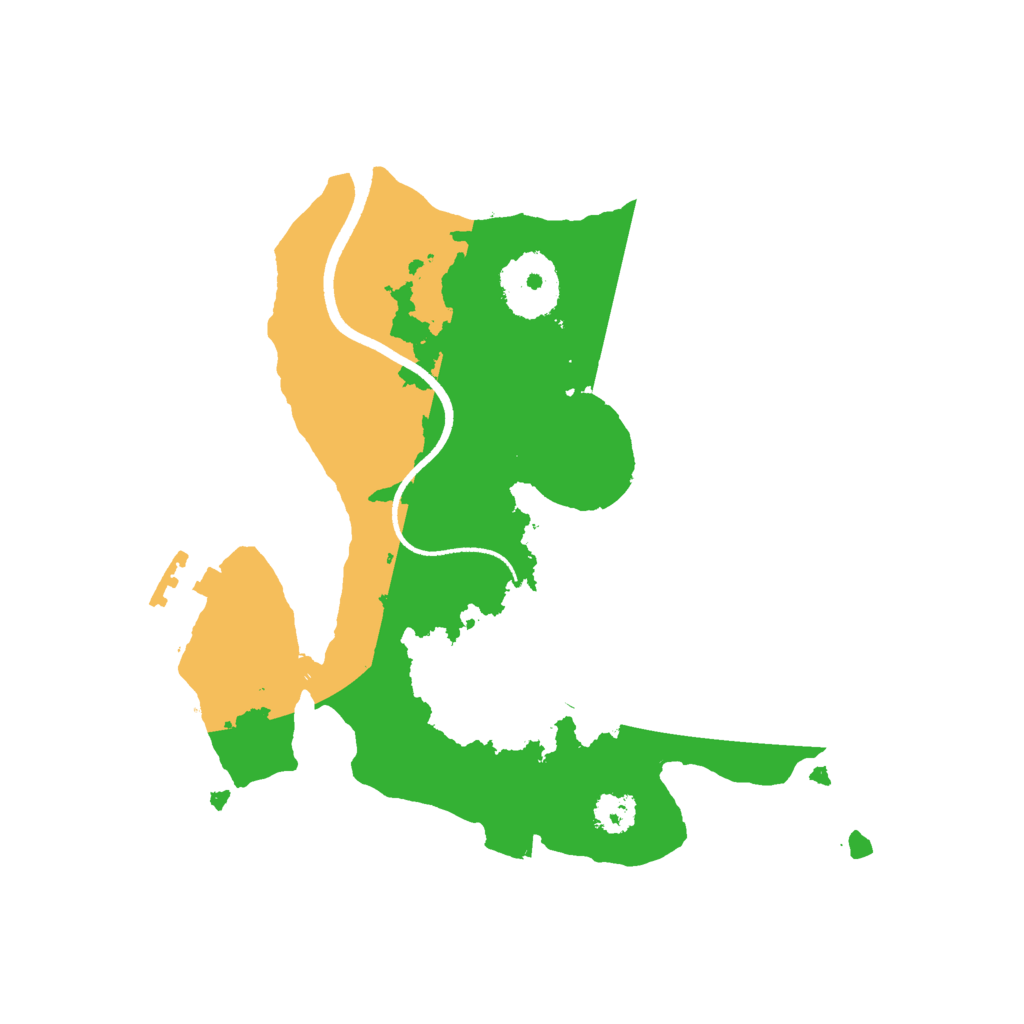 Biome Rust Map: Procedural Map, Size: 2500, Seed: 1985491635