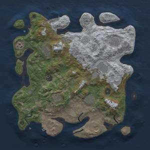 Thumbnail Rust Map: Procedural Map, Size: 3600, Seed: 20203, 15 Monuments