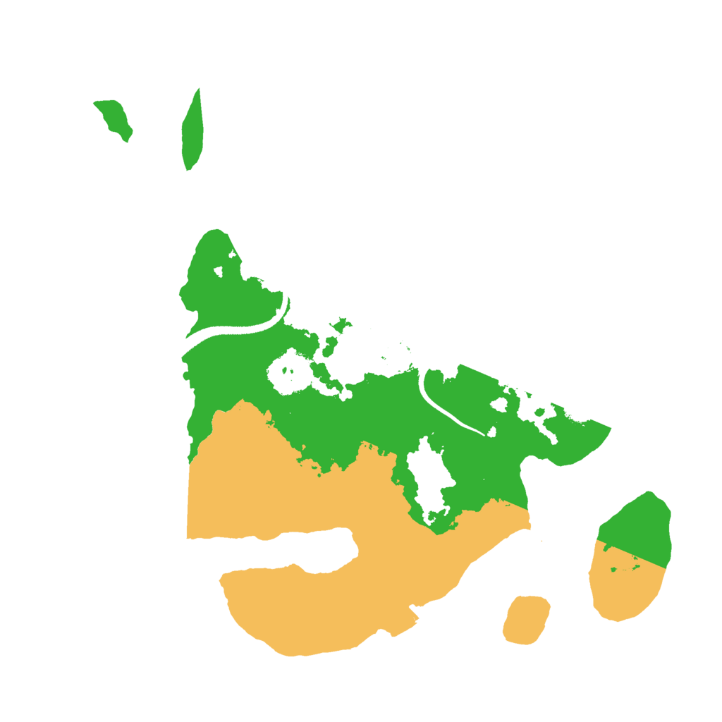 Biome Rust Map: Procedural Map, Size: 2600, Seed: 95734