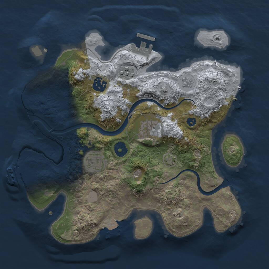 Rust Map: Procedural Map, Size: 2890, Seed: 31410, 10 Monuments
