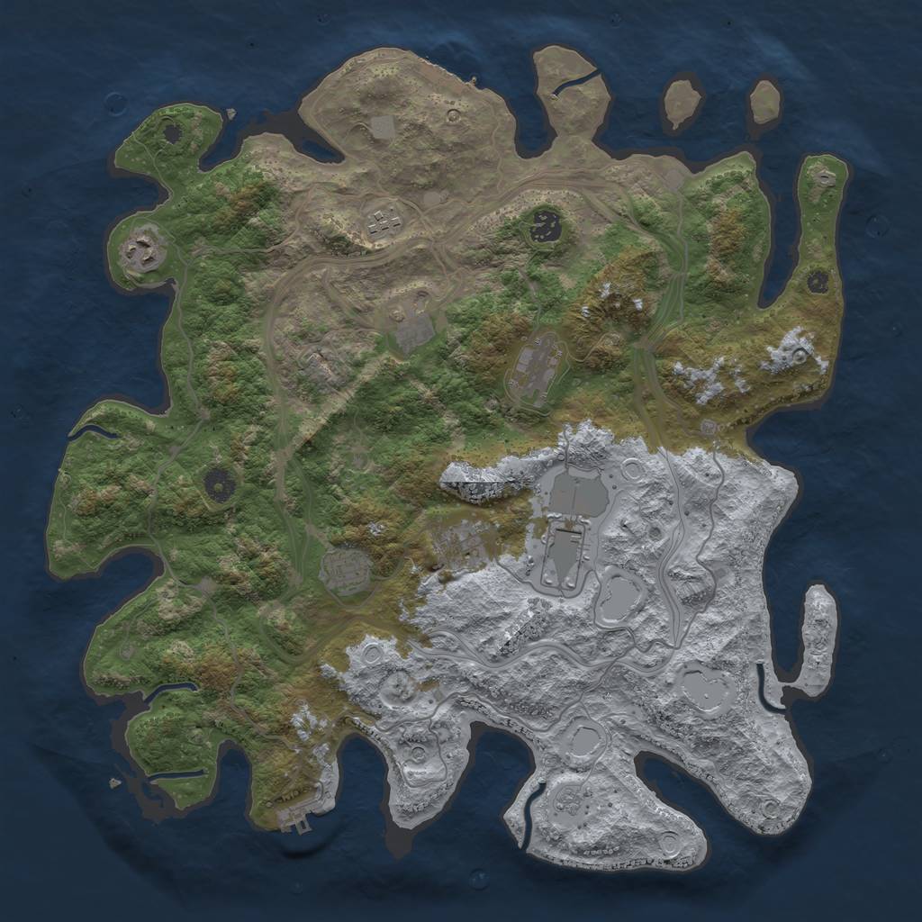 Rust Map: Procedural Map, Size: 4250, Seed: 349693966, 15 Monuments