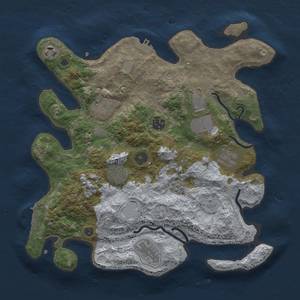 Thumbnail Rust Map: Procedural Map, Size: 3500, Seed: 165239, 15 Monuments