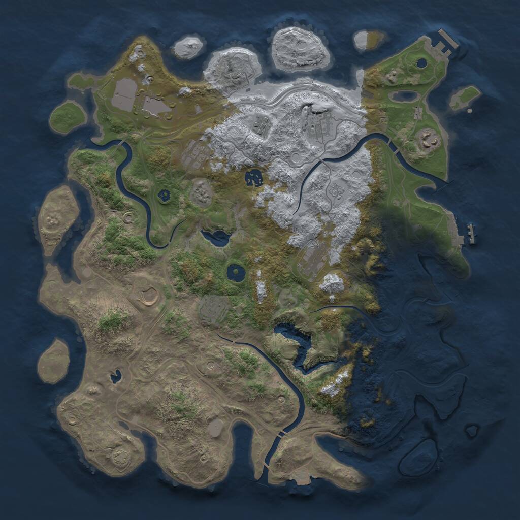 Rust Map: Procedural Map, Size: 4250, Seed: 1767616795, 15 Monuments