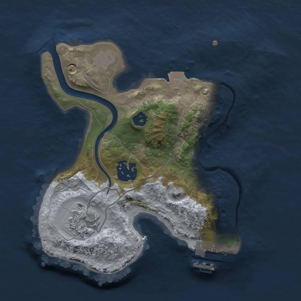 Rust Map: Procedural Map, Size: 2139, Seed: 2147483647, 4 Monuments