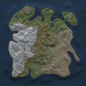 Thumbnail Rust Map: Procedural Map, Size: 3500, Seed: 2108300182, 17 Monuments