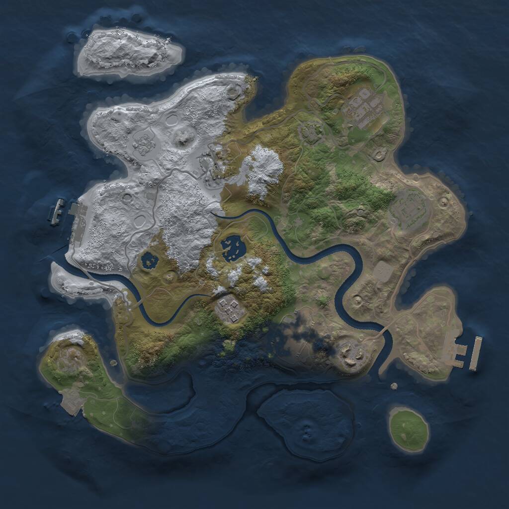 Rust Map: Procedural Map, Size: 3000, Seed: 2022023, 12 Monuments