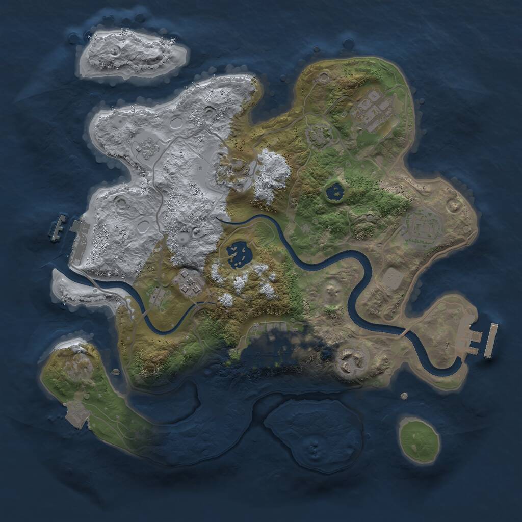 Rust Map: Procedural Map, Size: 3000, Seed: 2022023, 12 Monuments