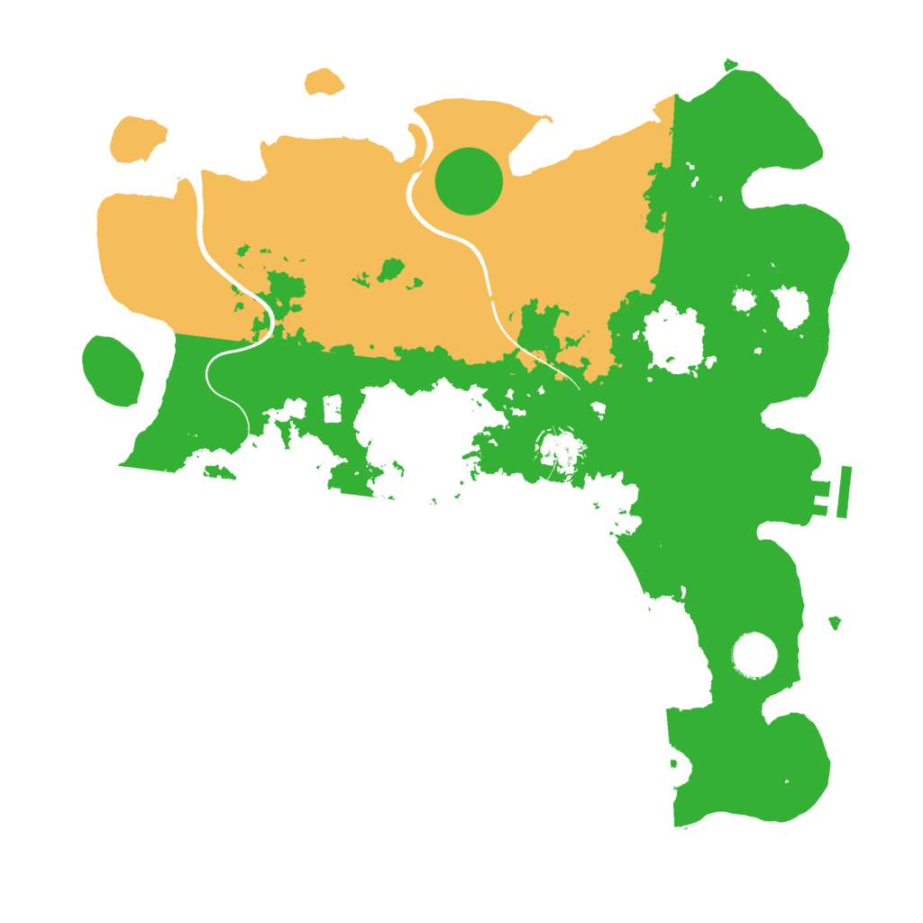 Biome Rust Map: Procedural Map, Size: 3600, Seed: 1841172987
