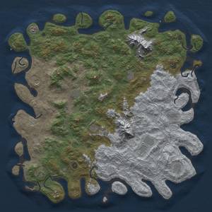 Thumbnail Rust Map: Procedural Map, Size: 5500, Seed: 2313223, 18 Monuments