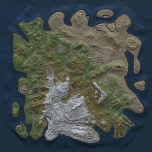 Thumbnail Rust Map: Procedural Map, Size: 4250, Seed: 2068142181, 16 Monuments