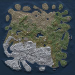 Thumbnail Rust Map: Procedural Map, Size: 4500, Seed: 114130147, 15 Monuments