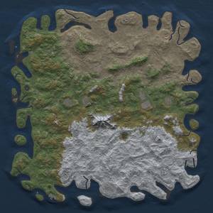 Thumbnail Rust Map: Procedural Map, Size: 6000, Seed: 303692474, 18 Monuments