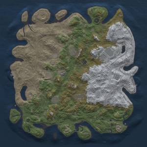 Thumbnail Rust Map: Procedural Map, Size: 4500, Seed: 1232477492, 17 Monuments