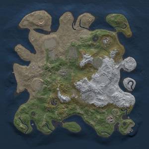 Thumbnail Rust Map: Procedural Map, Size: 3500, Seed: 779556619, 17 Monuments