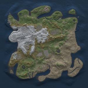 Thumbnail Rust Map: Procedural Map, Size: 3500, Seed: 6092002, 16 Monuments