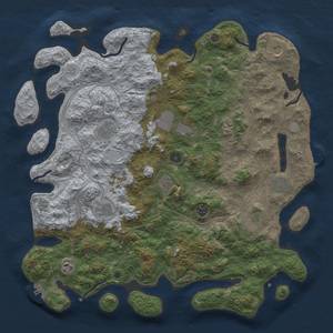 Thumbnail Rust Map: Procedural Map, Size: 4500, Seed: 103253, 18 Monuments