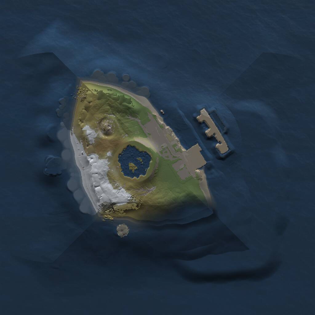 Rust Map: Procedural Map, Size: 1000, Seed: 407850846, 2 Monuments