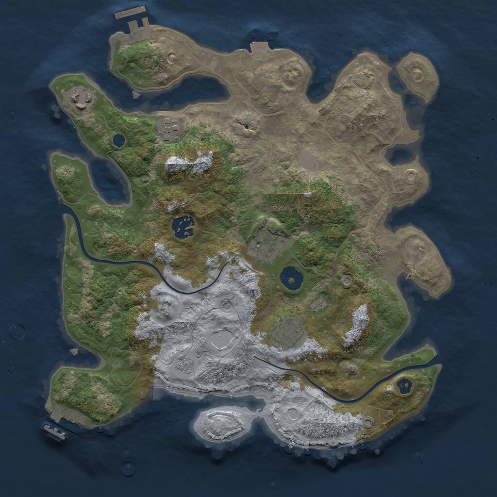 Rust Map: Procedural Map, Size: 3250, Seed: 5814, 11 Monuments