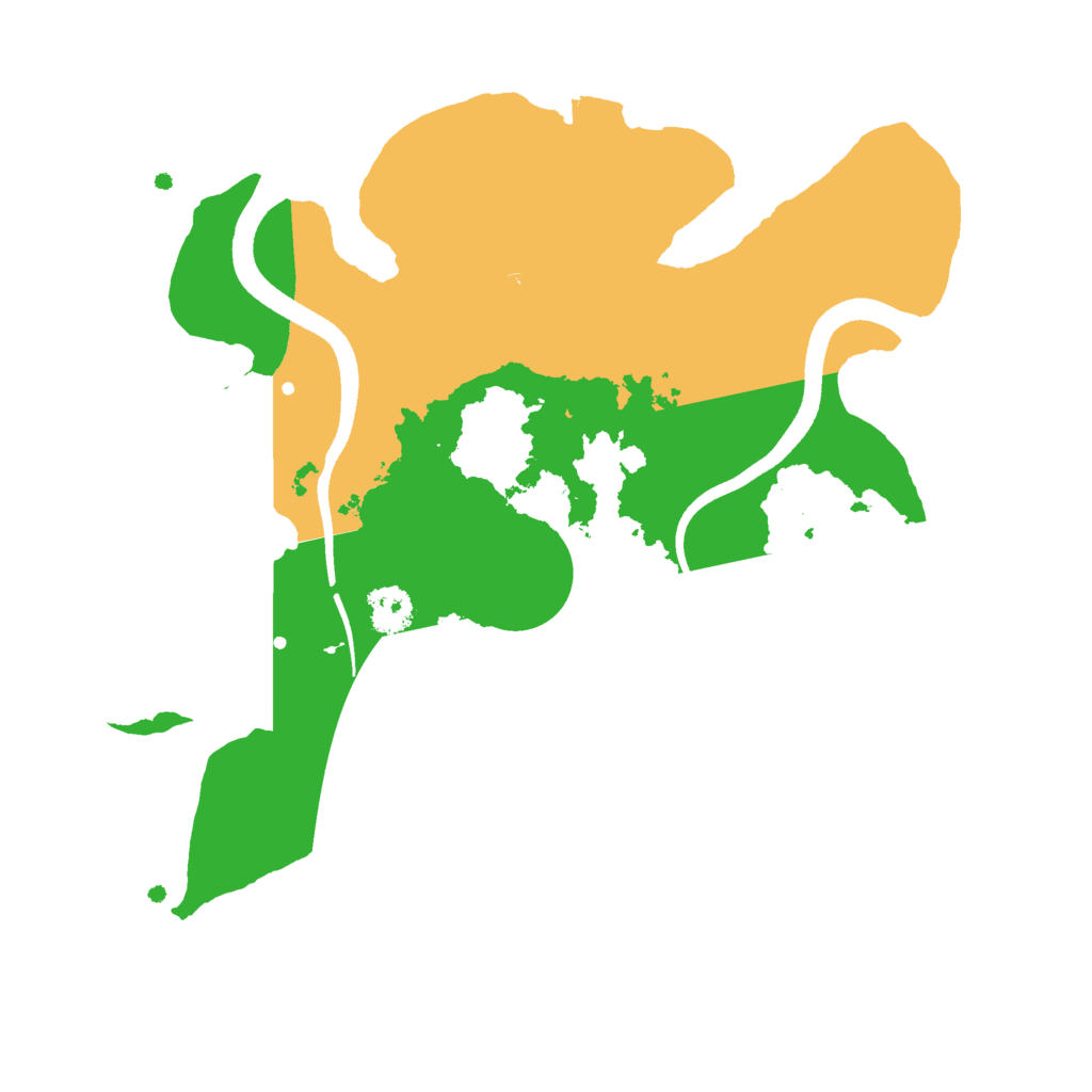 Biome Rust Map: Procedural Map, Size: 2500, Seed: 255349630