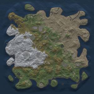 Thumbnail Rust Map: Procedural Map, Size: 4500, Seed: 1475764769, 17 Monuments