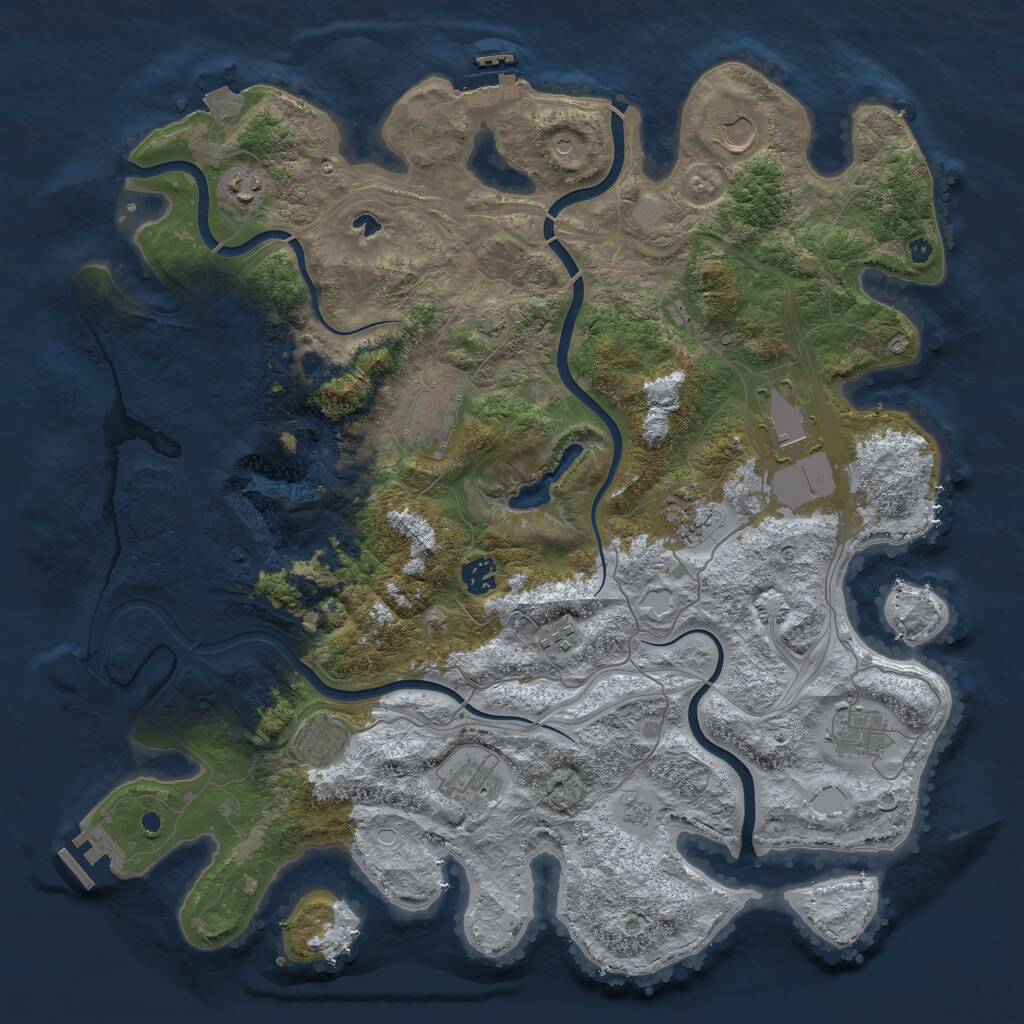Rust Map: Procedural Map, Size: 4250, Seed: 1560458555, 16 Monuments