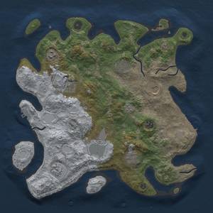 Thumbnail Rust Map: Procedural Map, Size: 3700, Seed: 604959, 16 Monuments