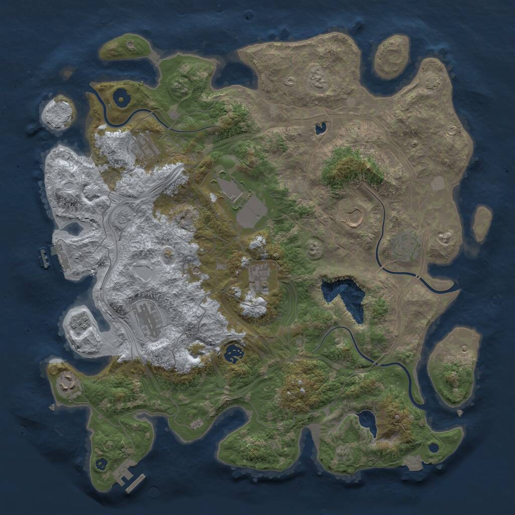 Rust Map: Procedural Map, Size: 4250, Seed: 140319554, 15 Monuments