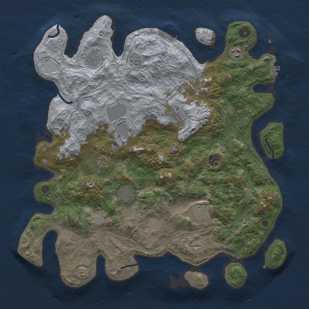 Rust Map: Procedural Map, Size: 4250, Seed: 2023030288, 17 Monuments