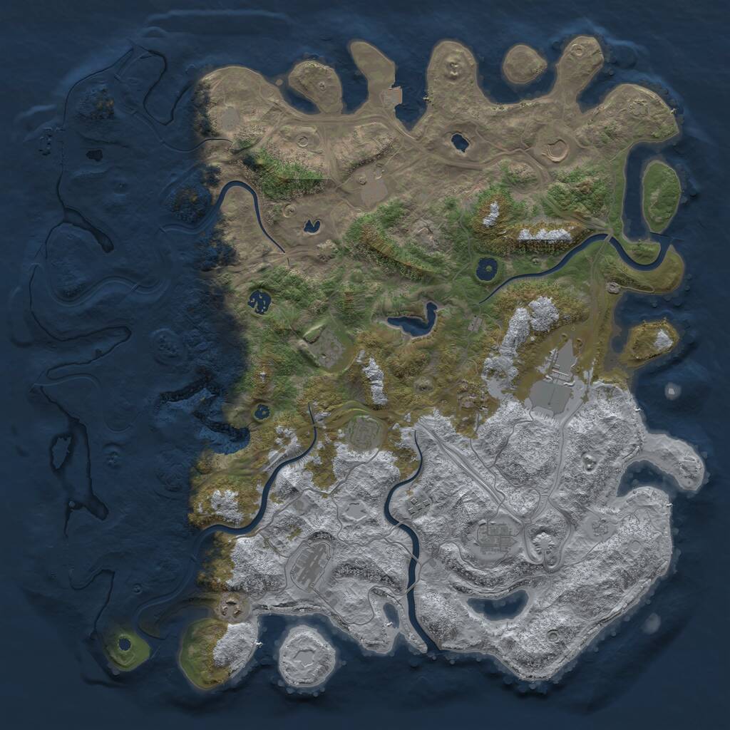 Rust Map: Procedural Map, Size: 4850, Seed: 2032023, 17 Monuments