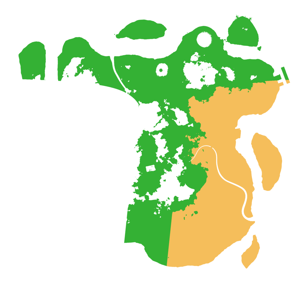 Biome Rust Map: Procedural Map, Size: 3500, Seed: 54399041