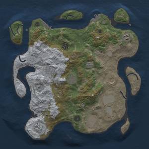 Thumbnail Rust Map: Procedural Map, Size: 3500, Seed: 54399041, 16 Monuments