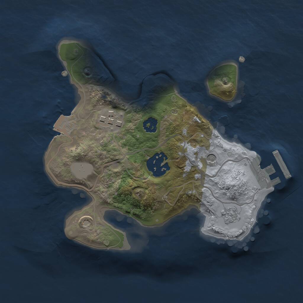 Rust Map: Procedural Map, Size: 2000, Seed: 544546359, 6 Monuments