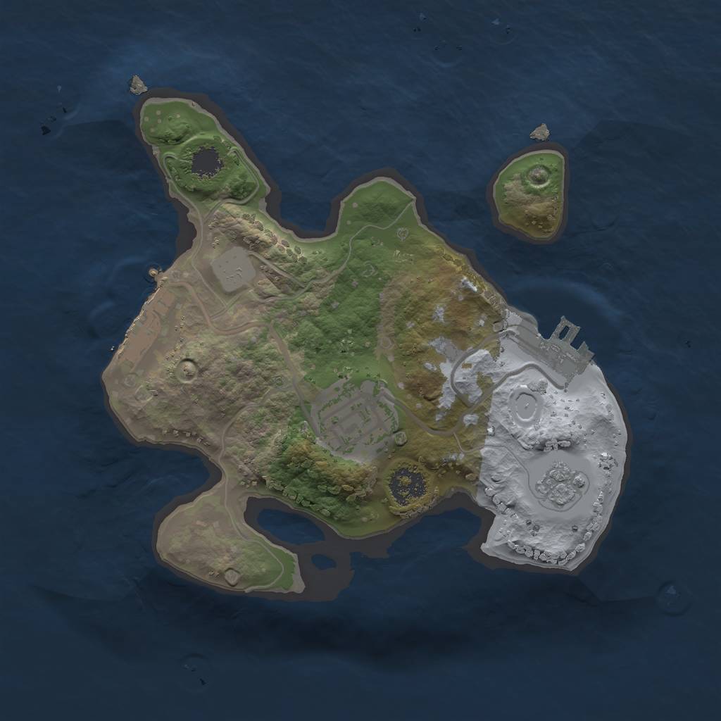 Rust Map: Procedural Map, Size: 2000, Seed: 544546359, 7 Monuments