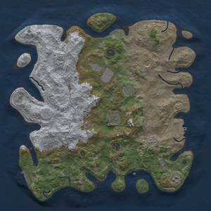 Thumbnail Rust Map: Procedural Map, Size: 4000, Seed: 8721158, 16 Monuments