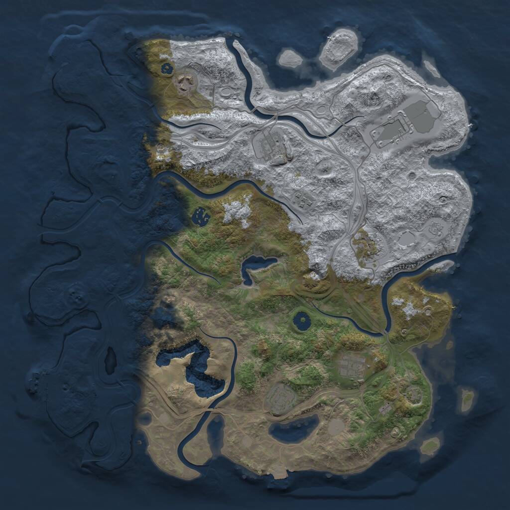 Rust Map: Procedural Map, Size: 4250, Seed: 51180811, 14 Monuments