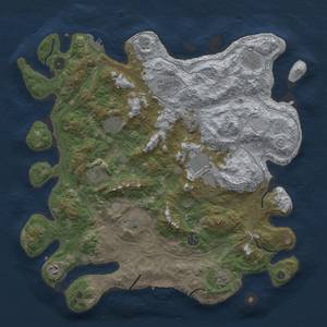 Thumbnail Rust Map: Procedural Map, Size: 4300, Seed: 1121985, 17 Monuments