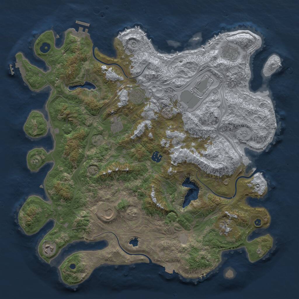 Rust Map: Procedural Map, Size: 4300, Seed: 1121985, 15 Monuments