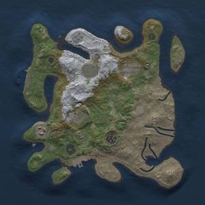 Thumbnail Rust Map: Procedural Map, Size: 3000, Seed: 78956656, 11 Monuments