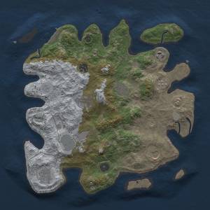 Thumbnail Rust Map: Procedural Map, Size: 3500, Seed: 1482738143, 14 Monuments