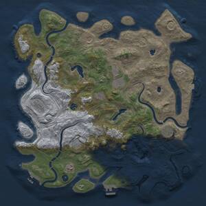 Thumbnail Rust Map: Procedural Map, Size: 4500, Seed: 521441038, 15 Monuments