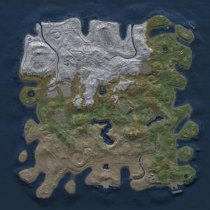 Thumbnail Rust Map: Procedural Map, Size: 4250, Seed: 72807296, 16 Monuments