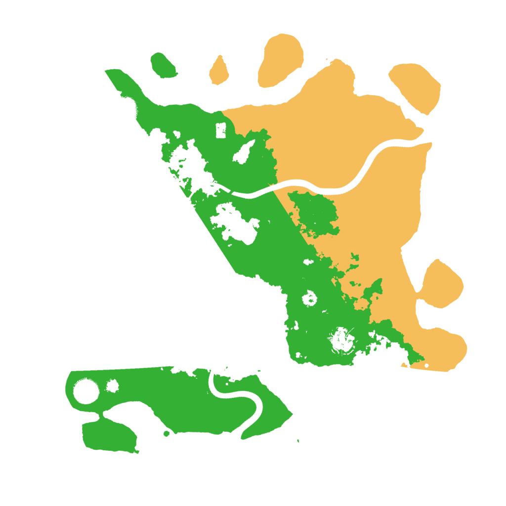 Biome Rust Map: Procedural Map, Size: 3500, Seed: 20230103
