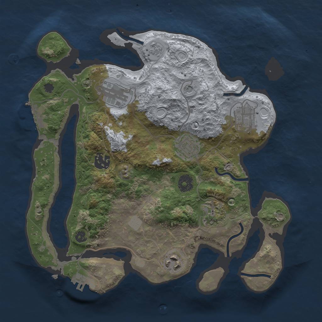 Rust Map: Procedural Map, Size: 2900, Seed: 604, 13 Monuments