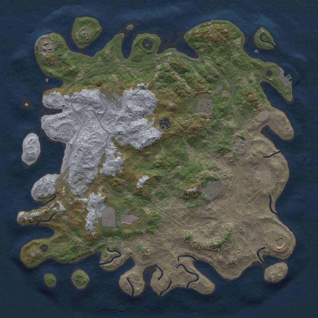 Rust Map: Procedural Map, Size: 4250, Seed: 2600, 15 Monuments