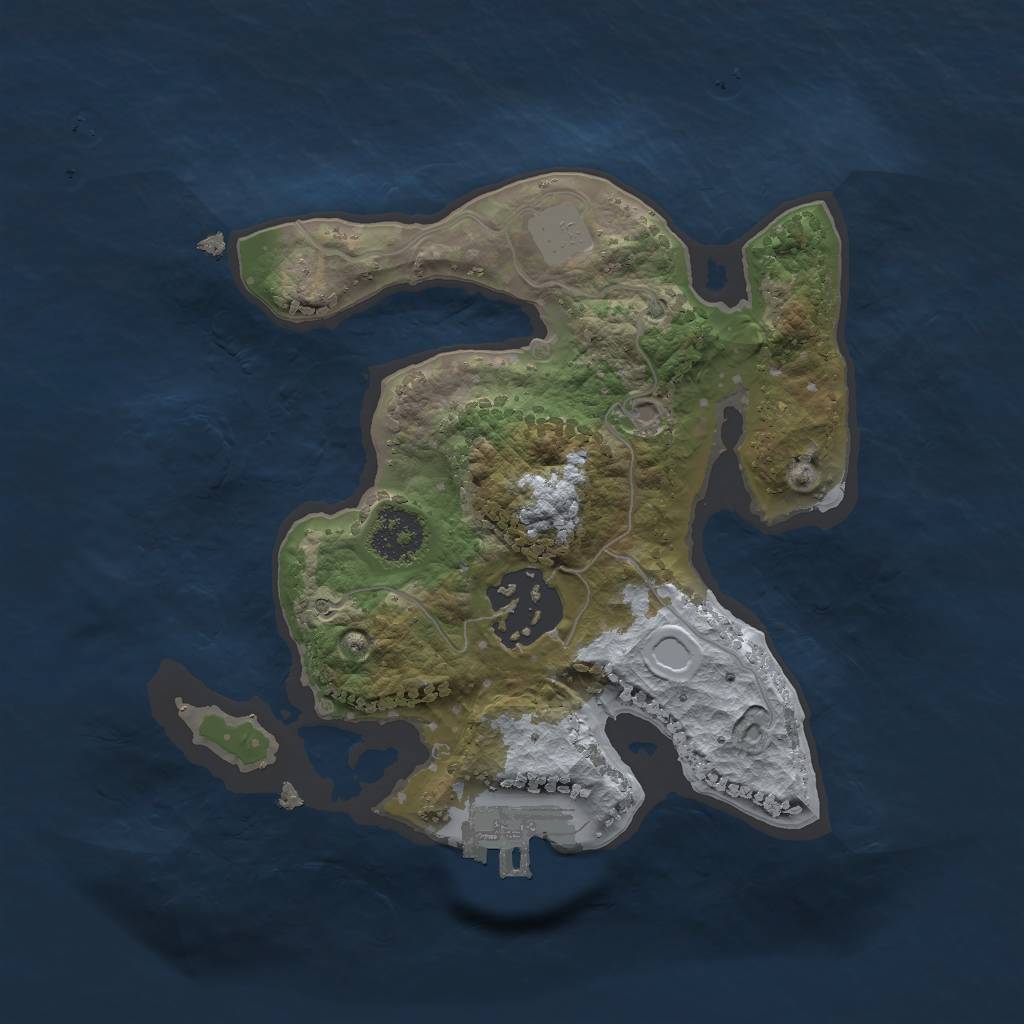 Rust Map: Procedural Map, Size: 2000, Seed: 982193237, 5 Monuments
