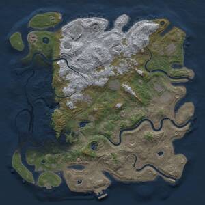 Thumbnail Rust Map: Procedural Map, Size: 4500, Seed: 276, 15 Monuments